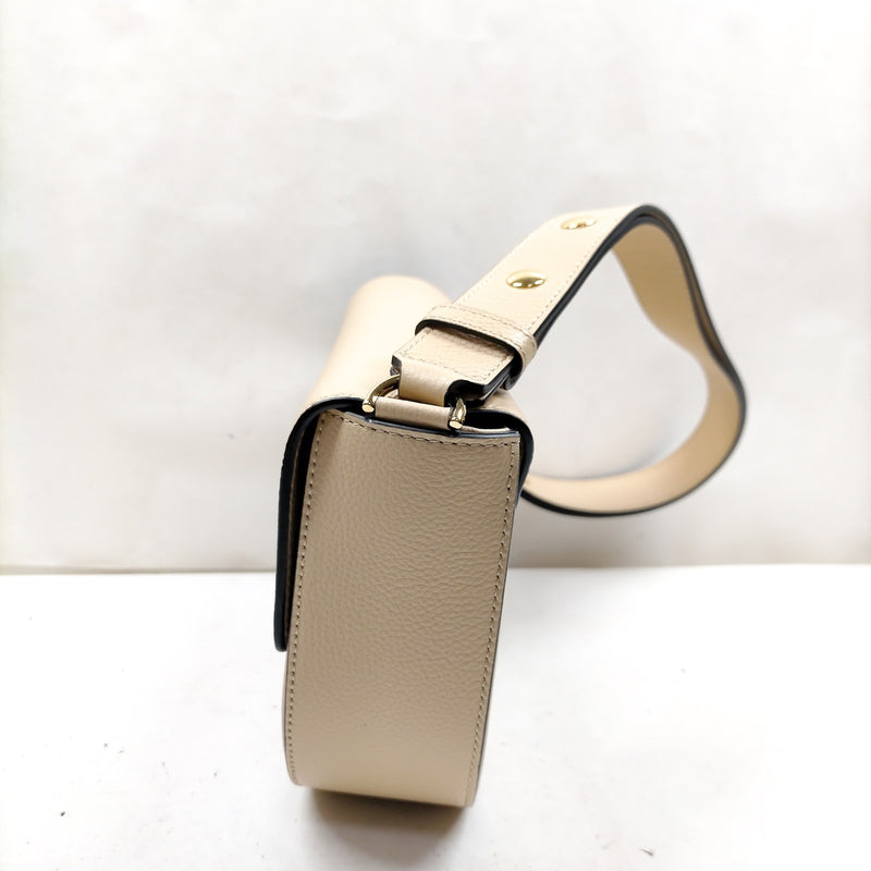 Versace Shoulder Bag Beige Leather