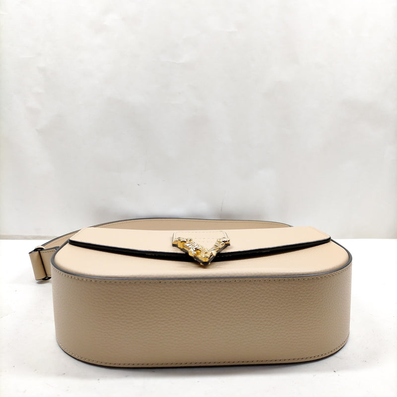 Versace Shoulder Bag Beige Leather