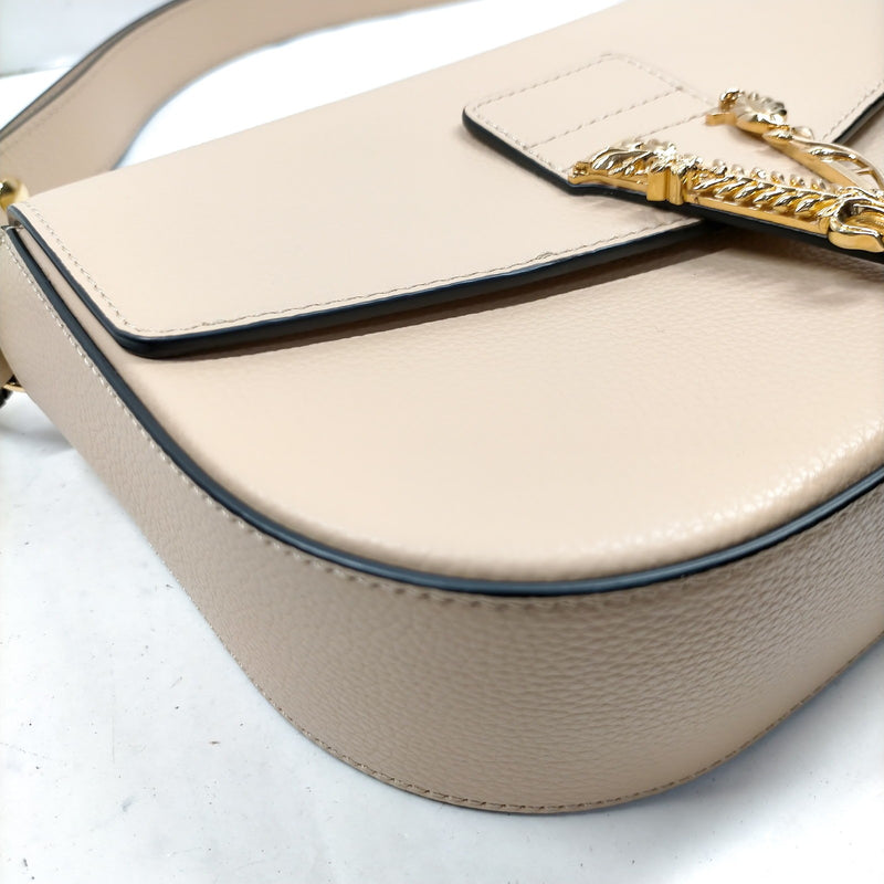 Versace Shoulder Bag Beige Leather