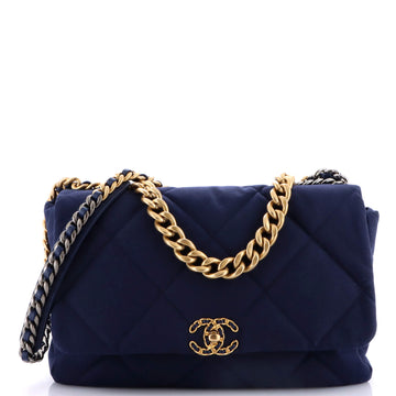 Chanel 19 Flap Bag Quilted Canvas Maxi