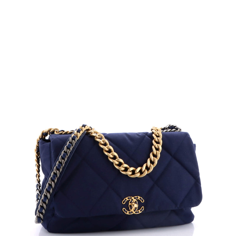 Chanel 19 Flap Bag Quilted Canvas Maxi