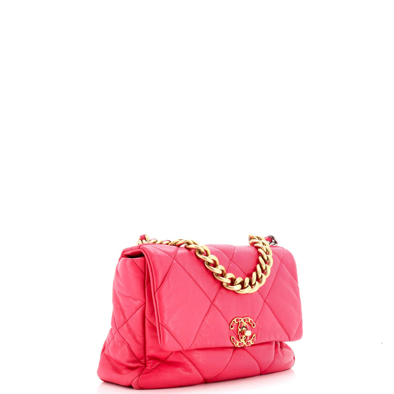Chanel 19 Flap Bag Quilted Leather Large