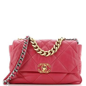 Chanel 19 Flap Bag Quilted Leather Large