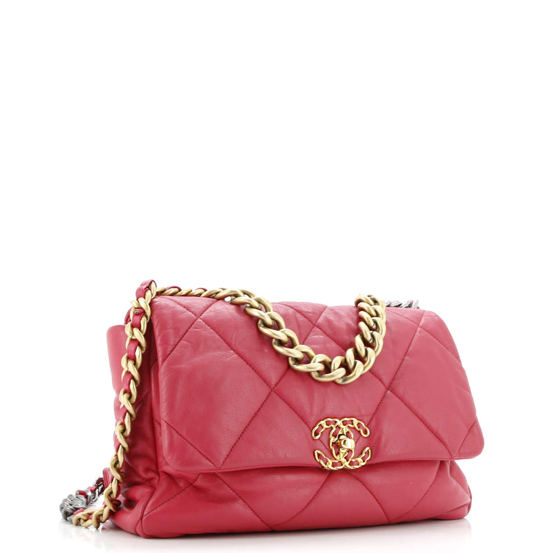 Chanel 19 Flap Bag Quilted Leather Large