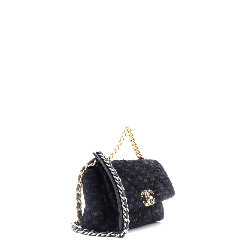 Chanel 19 Flap Bag Quilted Tweed And