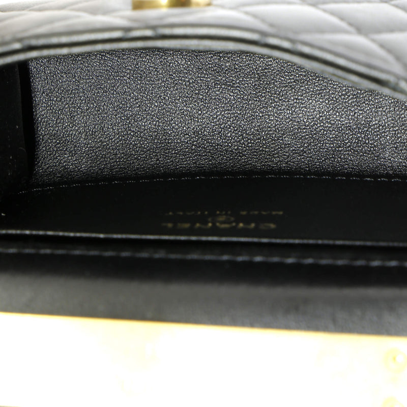 Chanel Coco Enamel Top Handle Flap