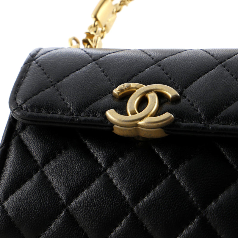 Chanel Coco Enamel Top Handle Flap
