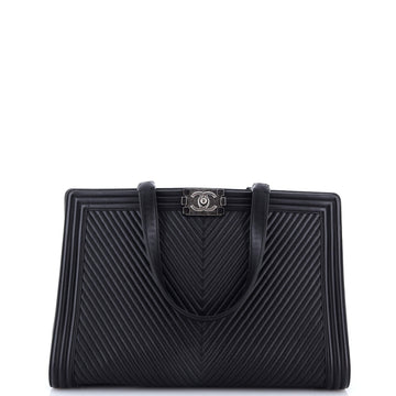 Chanel Boy Shopping Tote Chevron