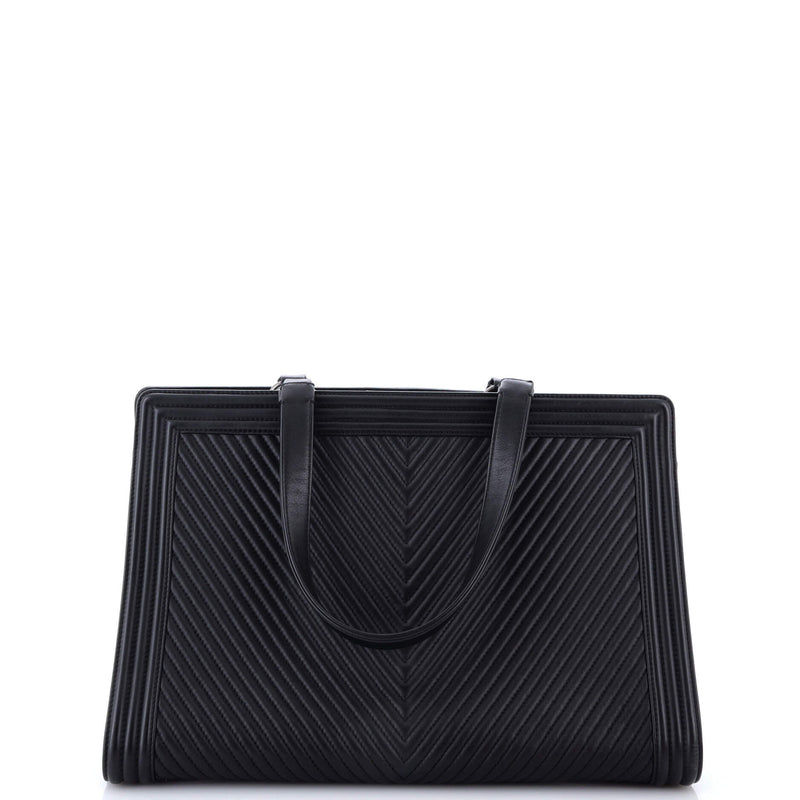 Chanel Boy Shopping Tote Chevron