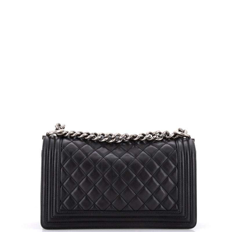 Chanel Boy Flap Bag Quilted Lambskin Old