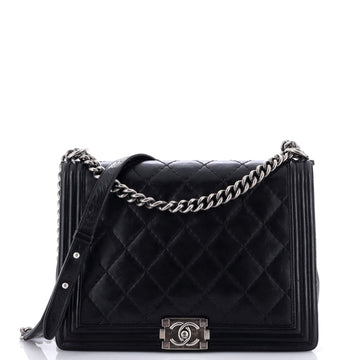 Chanel Boy Flap Bag Quilted Calfskin