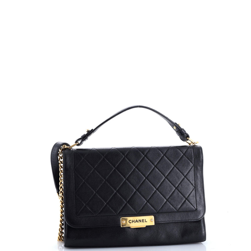 Chanel Label Click Flap Bag Quilted