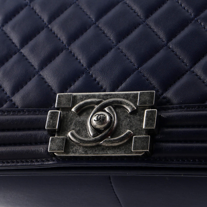Chanel Boy Flap Bag Quilted Lambskin Old