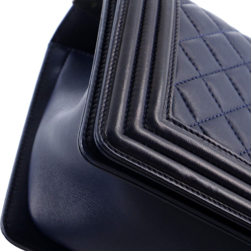 Chanel Boy Flap Bag Quilted Lambskin Old