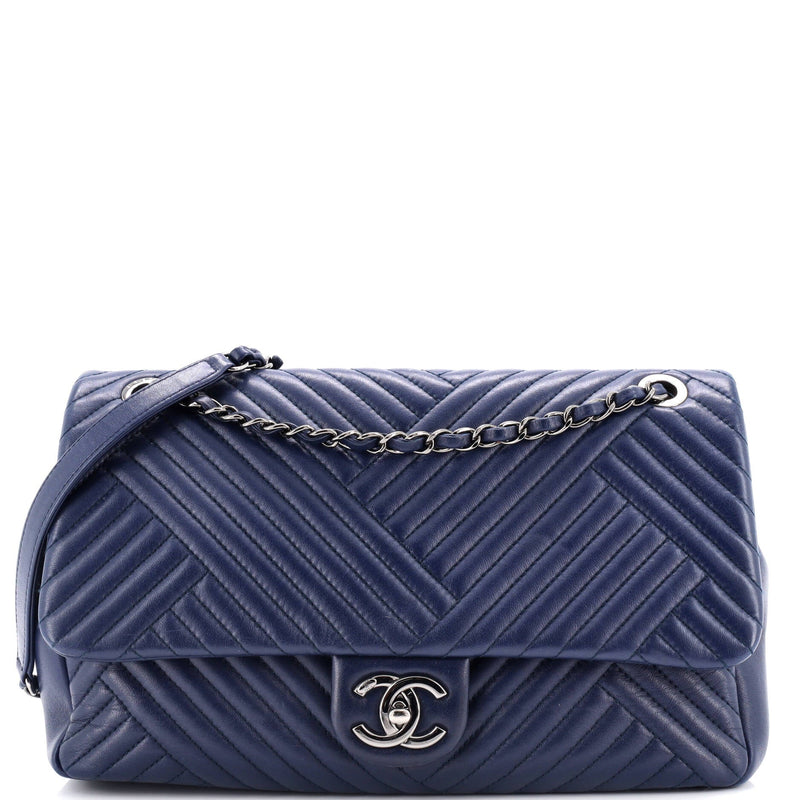 Chanel Cc Crossing Flap Bag Chevron