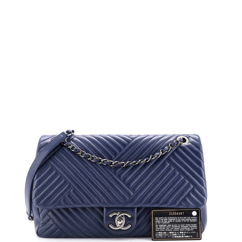 Chanel Cc Crossing Flap Bag Chevron