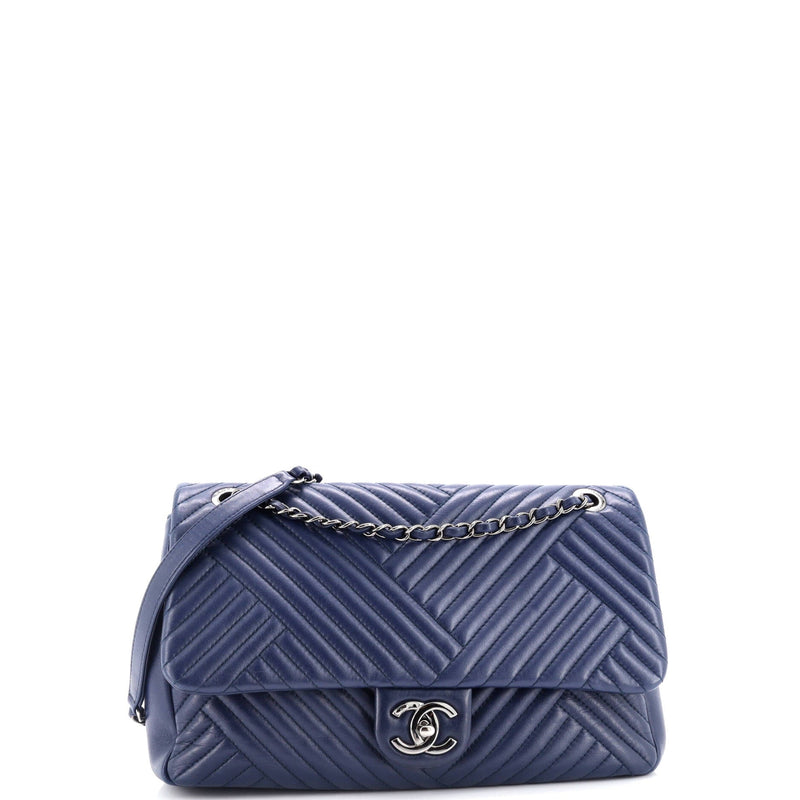 Chanel Cc Crossing Flap Bag Chevron