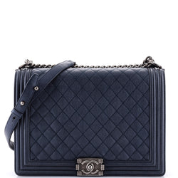 Chanel Boy Flap Bag Quilted Metallic