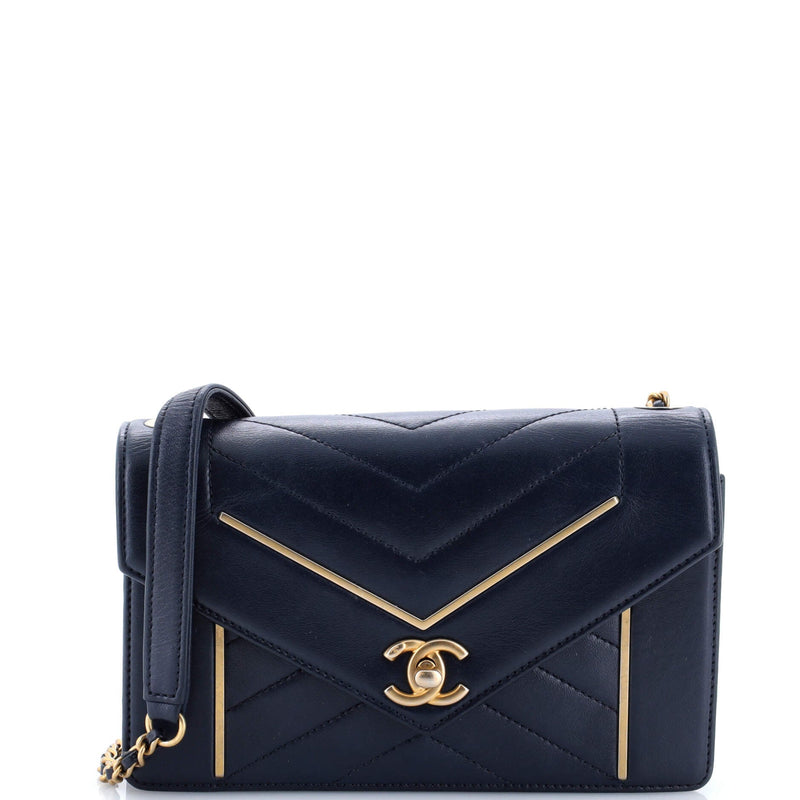 Chanel Reversed Flap Bag Chevron