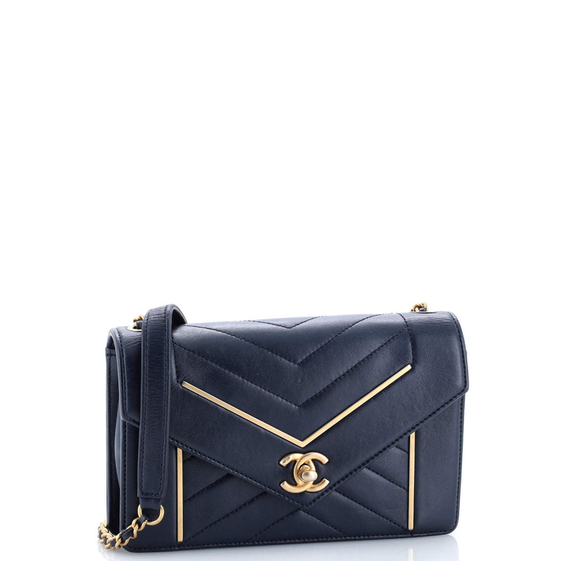Chanel Reversed Flap Bag Chevron
