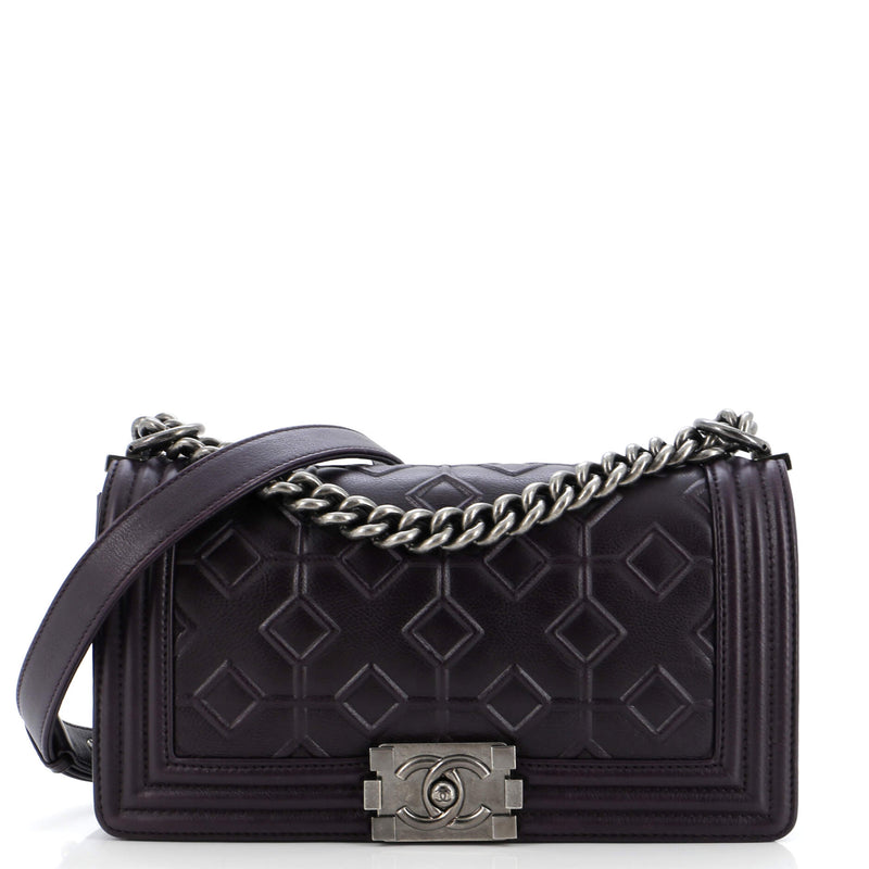 Chanel Arabesque Boy Flap Bag Embossed