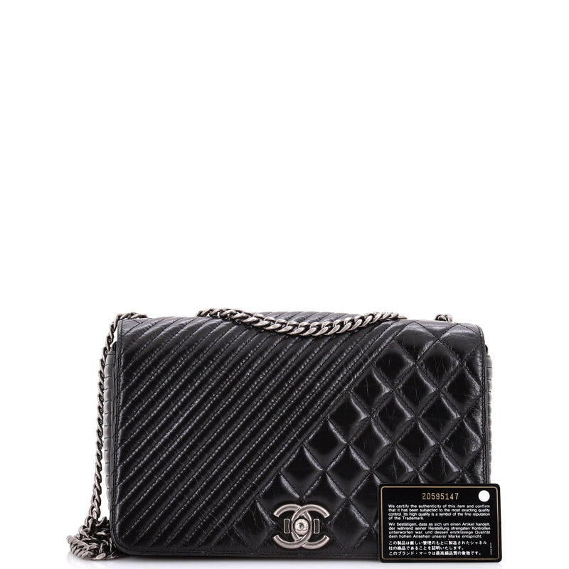 Chanel Coco Boy Flap Bag Quilted Aged