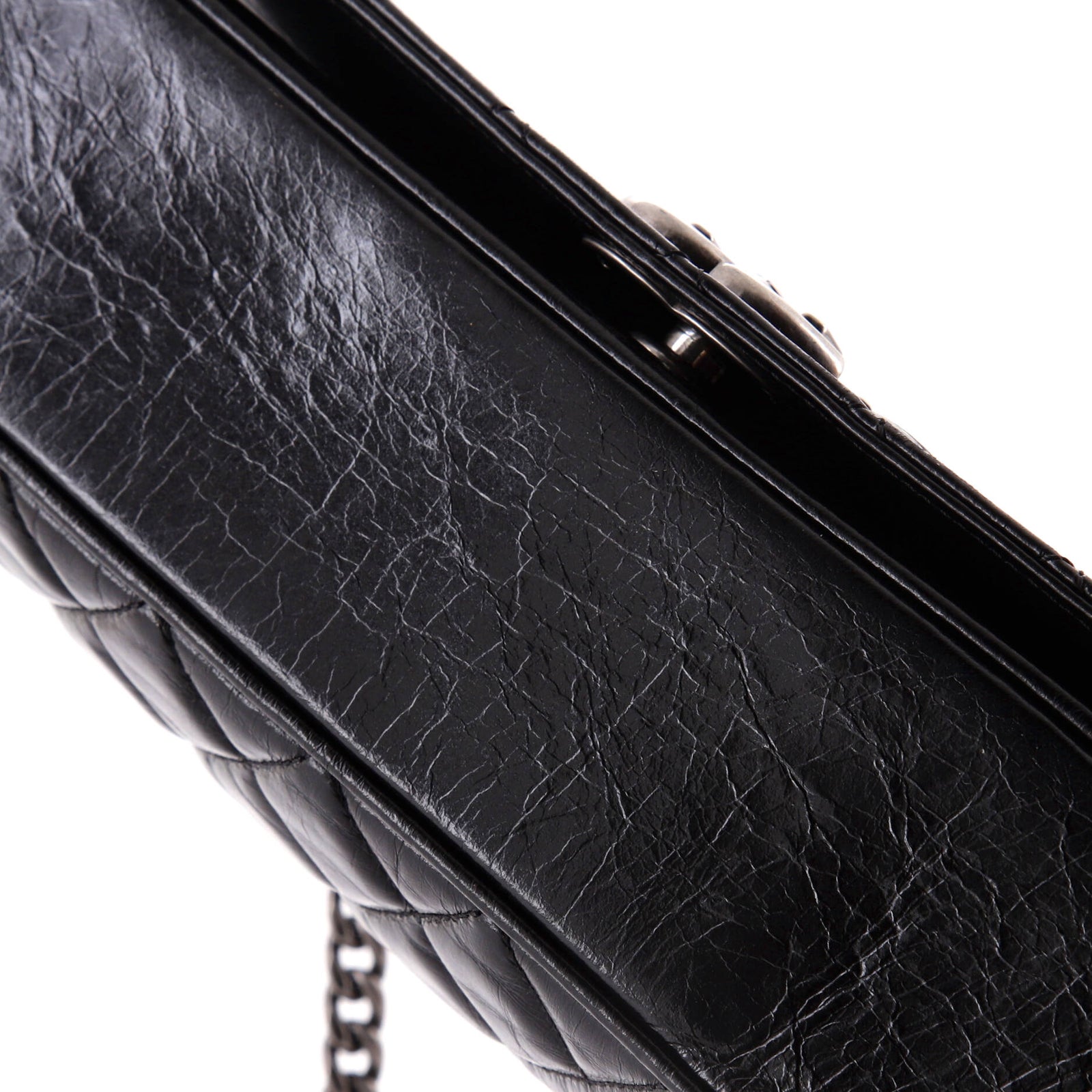 【CHANEL】Chanel coco boy flap bag★シャネル【ランク:A】 Chanel Coco Boy Flap Bag Quilted Aged