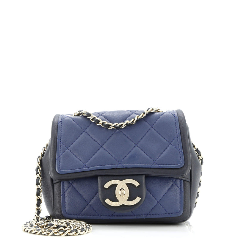 Chanel Graphic Flap Bag Quilted Calfskin