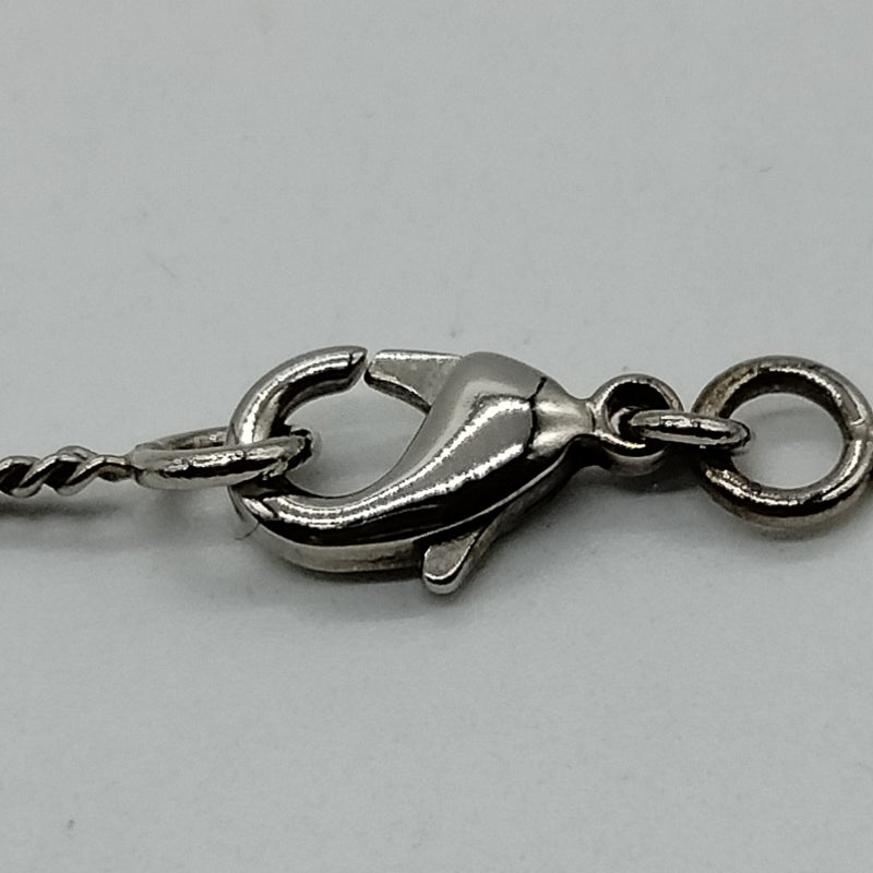 Chanel Pendant Necklace Silver Whites 7