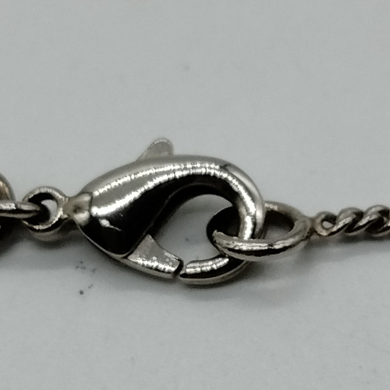 Chanel Pendant Necklace Silver Whites 7