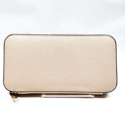 Valextra Long Wallet Beige Leather