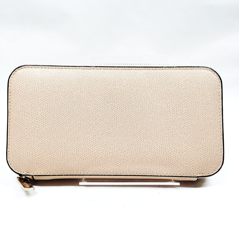 Valextra Long Wallet Beige Leather