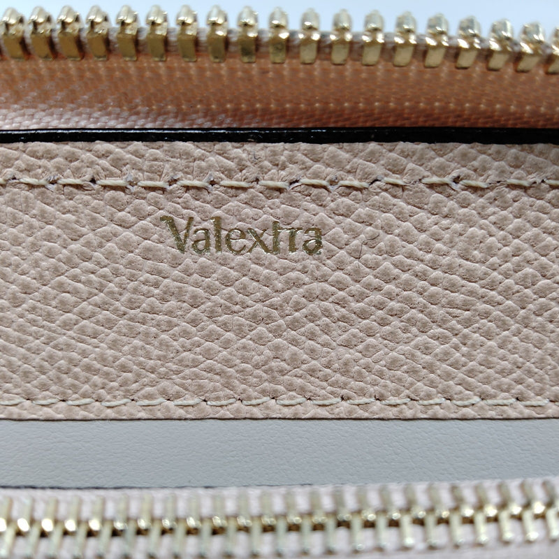 Valextra Long Wallet Beige Leather