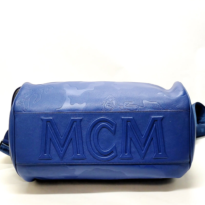 Mcm Crossbody Bag Navy Blue Leather