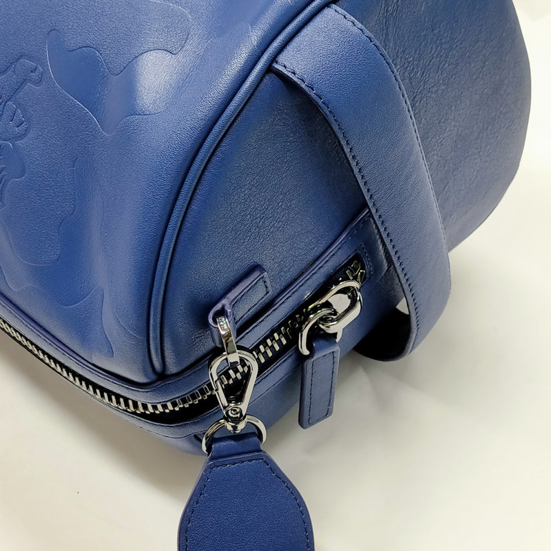 Mcm Crossbody Bag Navy Blue Leather