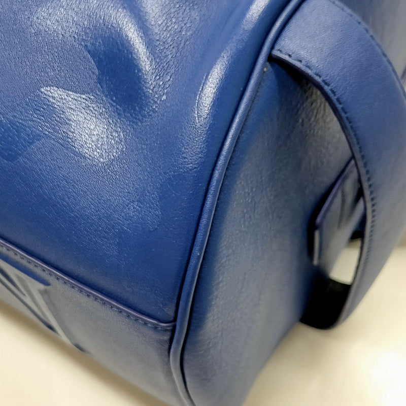 Mcm Crossbody Bag Navy Blue Leather
