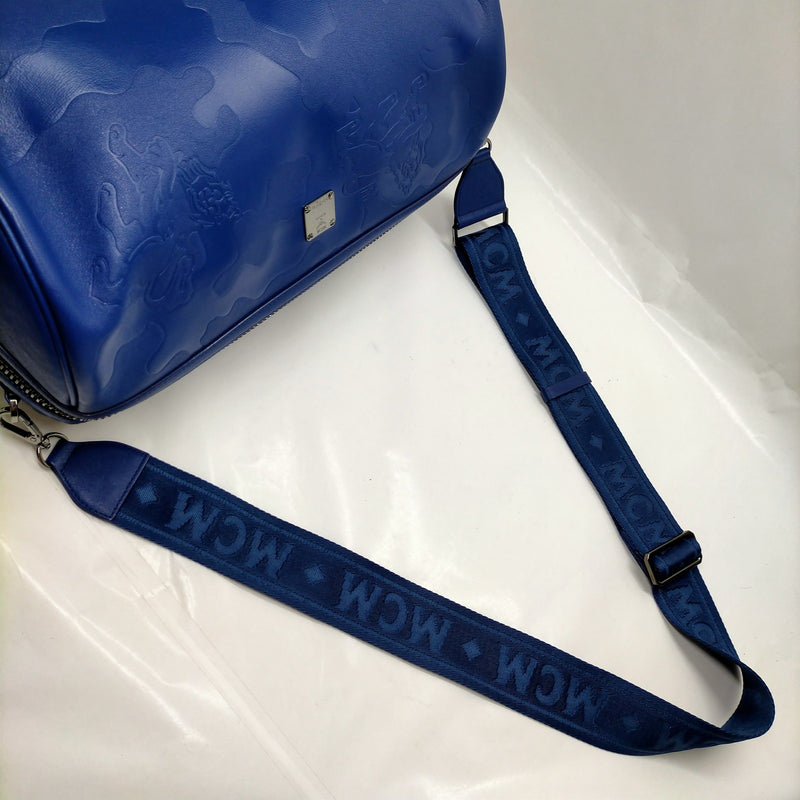 Mcm Crossbody Bag Navy Blue Leather