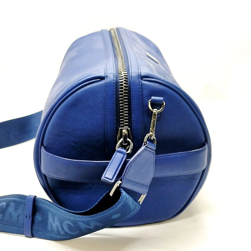 Mcm Crossbody Bag Navy Blue Leather