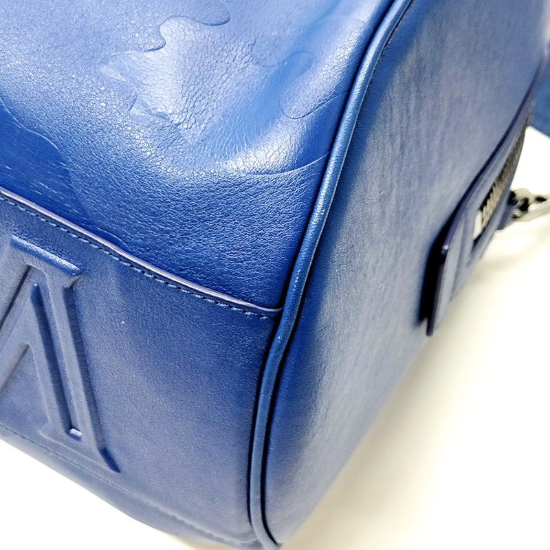 Mcm Crossbody Bag Navy Blue Leather
