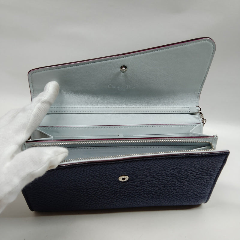Christian Dior Long Wallet Navy Blue