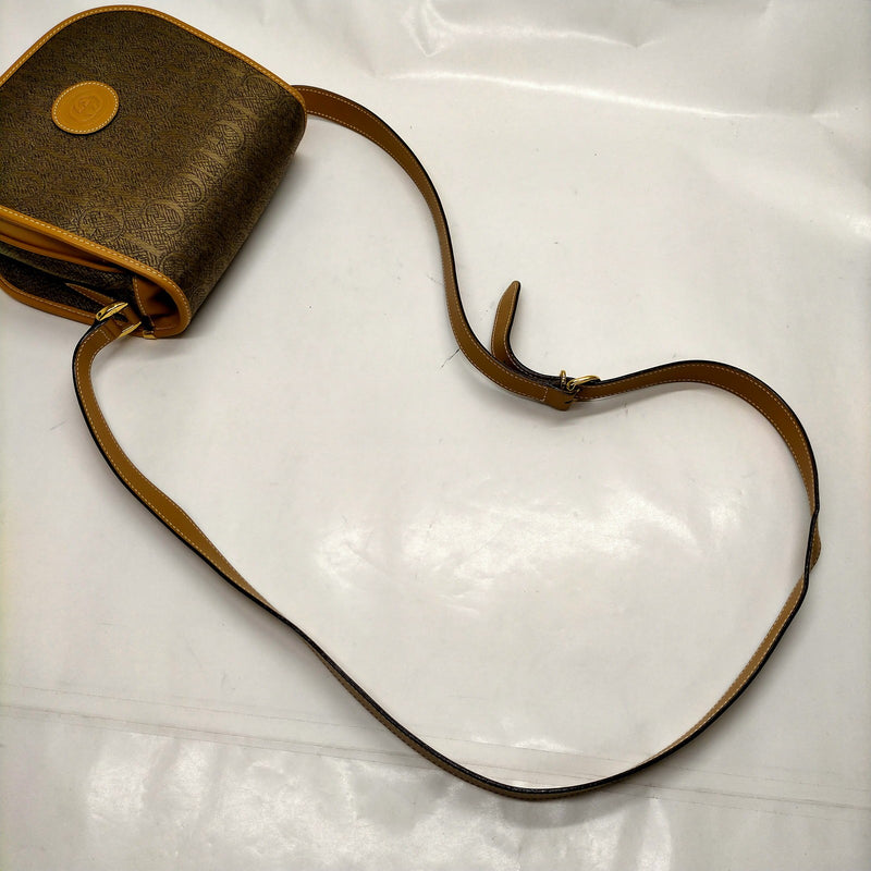 Vintage Gucci Crossbody Bag Brown Canvas