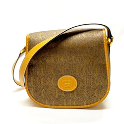 Vintage Gucci Crossbody Bag Brown Canvas