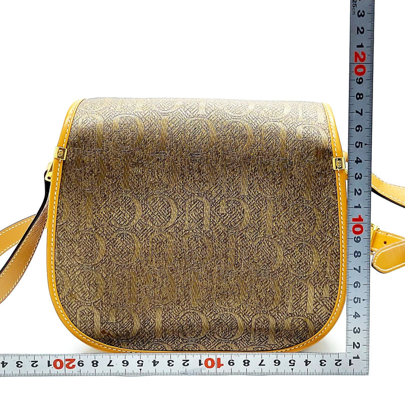 Vintage Gucci Crossbody Bag Brown Canvas