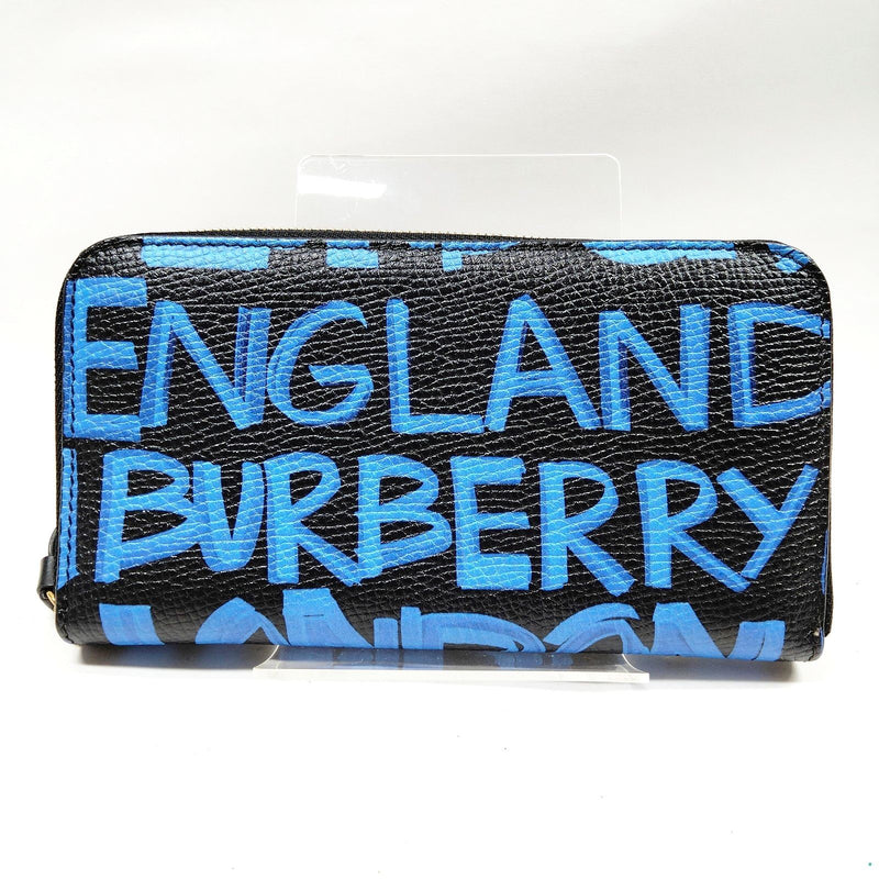 Burberry Long Wallet Black Leather