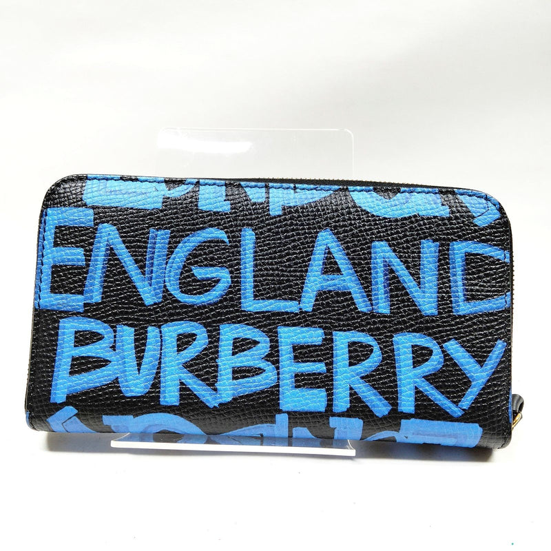 Burberry Long Wallet Black Leather