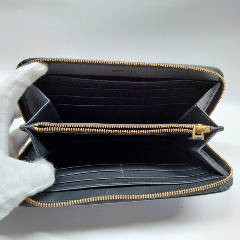 Burberry Long Wallet Black Leather