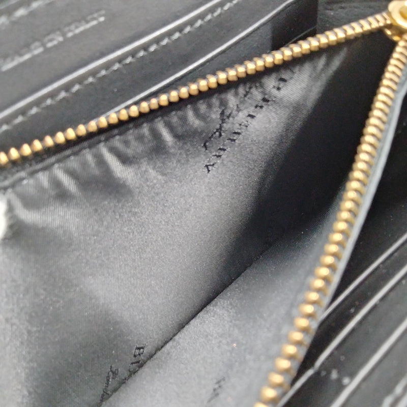 Burberry Long Wallet Black Leather