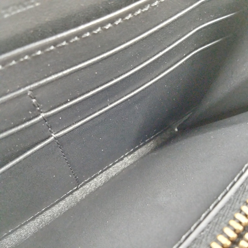 Burberry Long Wallet Black Leather
