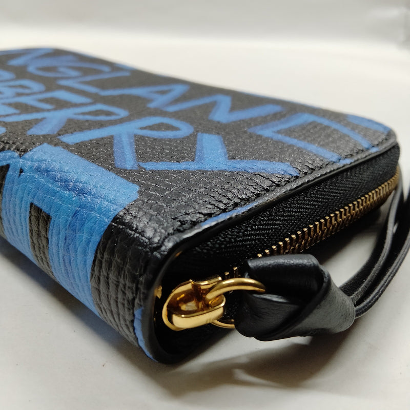 Burberry Long Wallet Black Leather