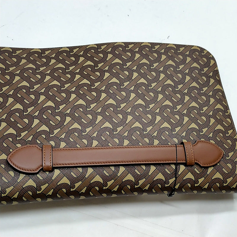 Burberry Clutch Bag Brown Pvc